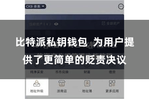 比特派私钥钱包 为用户提供了更简单的贬责决议