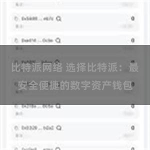 比特派网络 选择比特派：最安全便捷的数字资产钱包